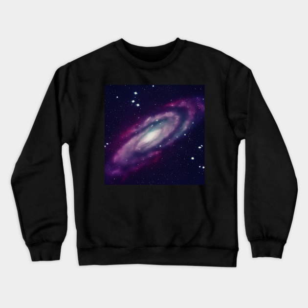 Pink Galaxy Nebula Crewneck Sweatshirt by craftydesigns